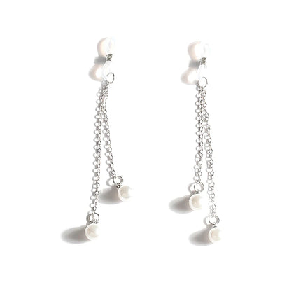 ✰✪1 Pair Sexy Vintage Pearl Pendant Nipple Clip Chest Chain Suitable For Wearing At Nightclubs Parties And Valentine's Day