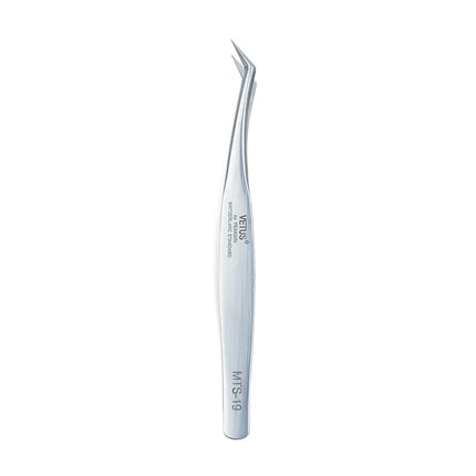 1PC Stainless Steel Lash Tweezers With Fiber Tips High Precision Tweezer Professional for Volume Fans Eyelash Extension