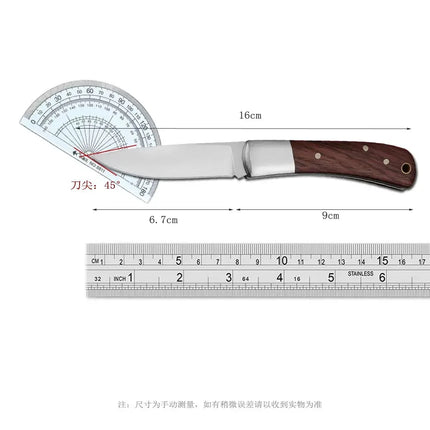 New Outdoor Foldable Wooden Fruit Knife for Home Kitchen, Portable Peeler for Fruits and Vegetables, Compact Travel Fruit Peeler