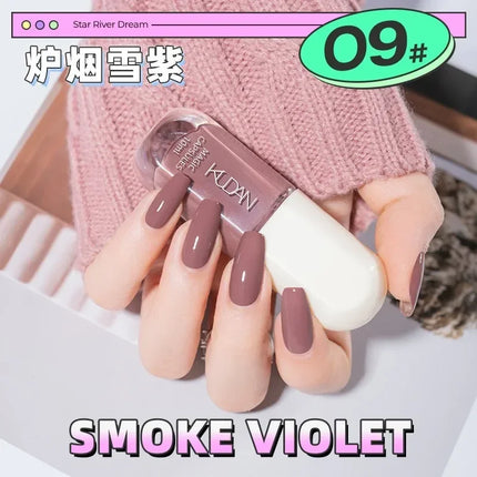 Water-based Nail Polish Tearable Baking Free Solid Color Nail Polish Gel Professional Semi-Permanent Varnish Nail Salon Polish