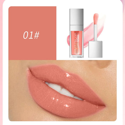 Hellokiss Lip Glow Oil 8ml Glossy Lip Oil Moisturizing Lip Glaze Transparent Lip Balm  Lip Stick Cherry