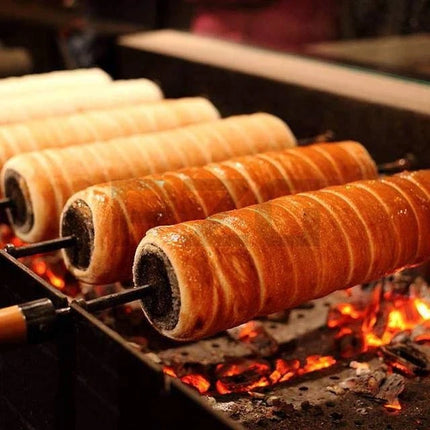 220V 110V Chimney Cake Oven Roll Grill Machine Stainless Steel Bread Roll Ice Cream Cone Kurtos Kalacs Waffle Maker