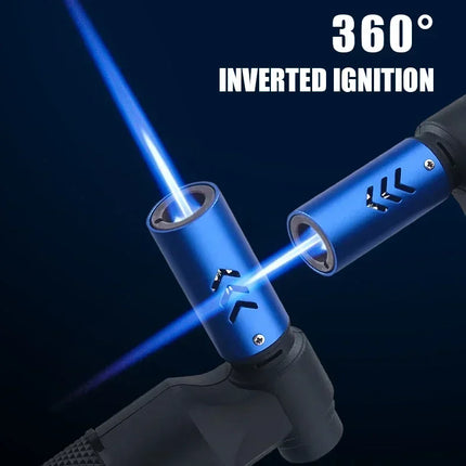 HONEST Metal Gas Lighter Jet Butane Cigar Lighter Windproof Kitchen Pipe BBQ Jewelry Welding Lighter Men's Outdoor Gadgets