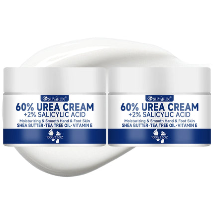 SUYARUN 60% Urea Foot Cream for Cracked Heels & Dry Skin - Intensive Moisturizing Treatment,, Diabetic Foot Care，Combo set.