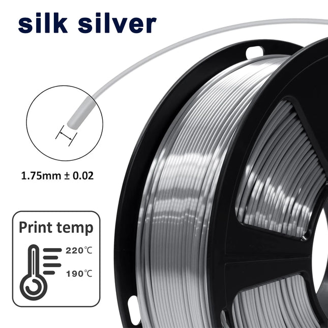 250g 1Kg PLA Silk Copper 3D Printer Filament 1.75mm PLA Silk Gold 3D Printing Material Shiny silk Silver blue pla Filament 250G