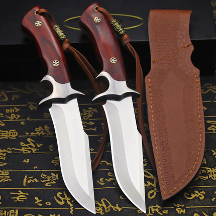 M390 steel outdoor knife, full Tang integrated steel, high hardness straight knife, portable, durable self-defense camping knife