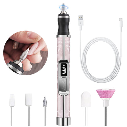 Professional Nail Drill Set, Portable Nail Equipment Nail Supplies Electric Nail Grinder for Manicure & Pedicure, Home Salon Use