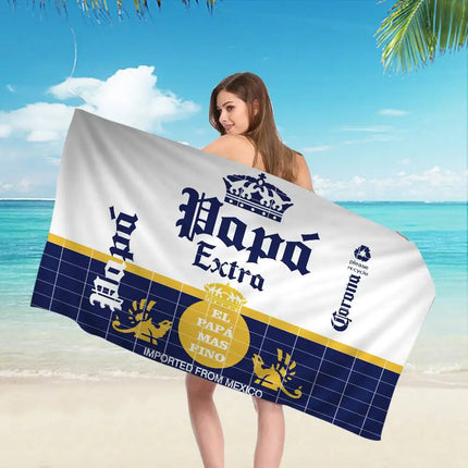 C-Corona E-Extra Beer Microfiber Blanket Quick Drying Beach Towels Oversized Printing Super Absorbent Pool Towel Blanket