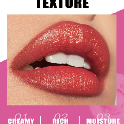 Diamond Pearlescent Lipstick Waterproof Long Lasting Non-stick Cup Matte Velvet Shiny Lipsticks Red Sexy Lips Makeup Cosmetics