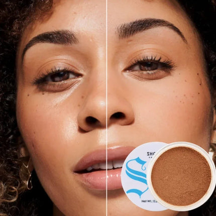 Matte Face Pressed Powder 24 Hours Oil Control Natural Setting Powder Foundation Full Coverage Waterproof Lasting Makeup
