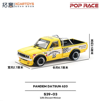 Toy Car PopRace Pandem Datsun 620 1:64 (Metal & Plastic Parts) S39-01# S39-03# S39-04#