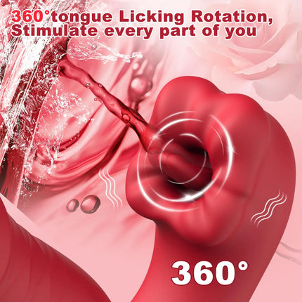Heating Dildo Tongue Masturbation Vibrator App Control 9 Clitoral Licking Thrusting Modes G-Spot Sex Toys for 18+ Women Couples