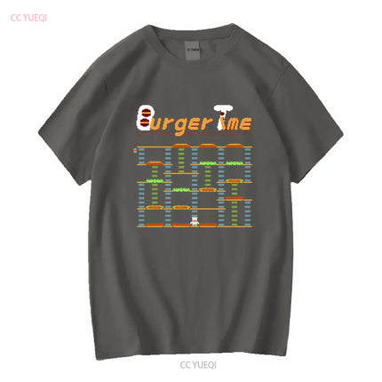 Burger Time stage 1 Logo NES Famicom game 8 bit screen T Shirt Arcade classic vintage retro design all sizes vintage Washed