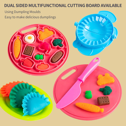 Cartoon Cute Pig Noodle Machine Clay Set Game Noodle Machine Multiple Molds Knife Fork Clay Set Toys "