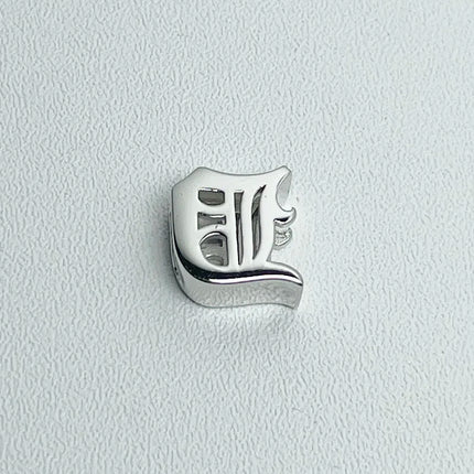 Unique Real 925 Sterling Silver Old English Letter A-Z Initial Charm Pendant For Women Girls Men Spiriti Jewelry Gift For Friend