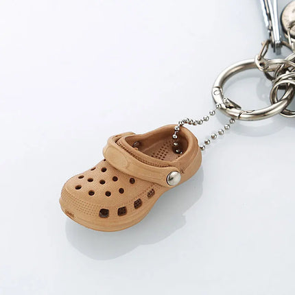 3D New Mini Shoes Shape Keychain PVC Shoe Charms For Clogs Accessories Women Beach Bag Sandals Buckle Pin DIY Jewelry Decoration