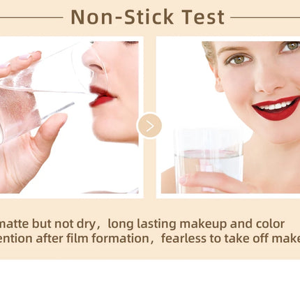 QIBEST Liquid Lipstick Waterproof Velvet Nude Matte Sexy Red Lip Gloss Long Lasting Nonstick Lip Stain Makeup 24 Colors Hots