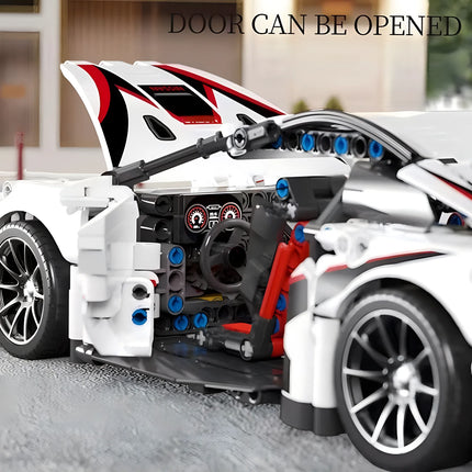 1:14 Building Block Sports Car RC Toy Car Building Block Toy Birthday Gift MOC Sports Car Model (1209+ Particles)