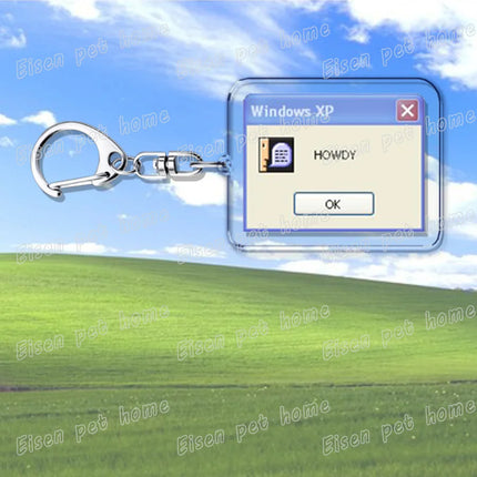 Creative XP Window Keychains for Accessories Bag Funny Task Failed Successfully KeyChain Ring Jewelry Fans Gifts Keyrings