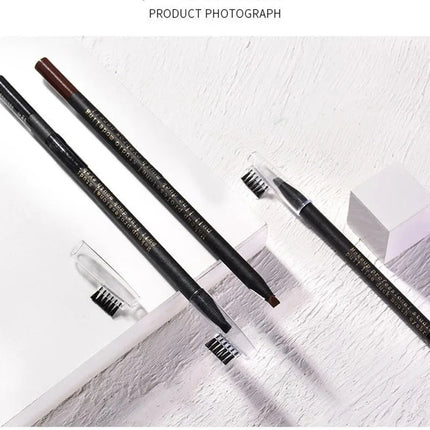 6PCS Haozhuang Eyebrow Pencil Brown Wholesale Cosmetic Pencil Product Natural Waterproof Long-Lasting Tattoo Brush Makeup Beauty