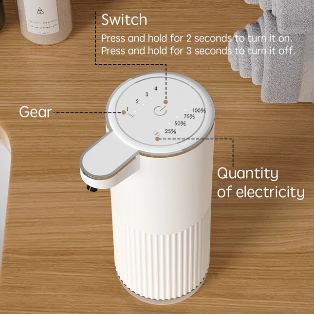 P11A Automatic Foam Soap Dispenser for Home Accessories Automatic Liquid Soap Dispenser 360ML TYPE-C White 4 Level