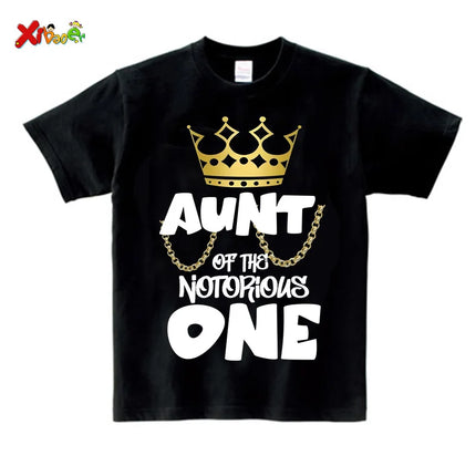 Notorious One Shirt Birthday Boy Shirt for Kids Family Matching Outfits Party Shirts Custom Name Girl Toddler Baby Familia Shirt