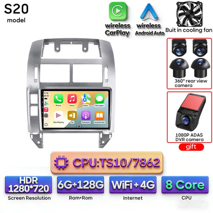 Android Car Radio Multimedia Car Radio Stereo Head Unit for Volkswagen Polo Mk4 2001 - 2011 with GPS Navigation Wireless CarPlay