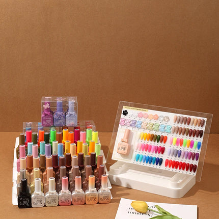 JR 9pcs 15ml gel nail polish set Including Red Pink Nude Gel Polish Kit UV LED Soak Off Polish Home DIY top coat base coat gifts