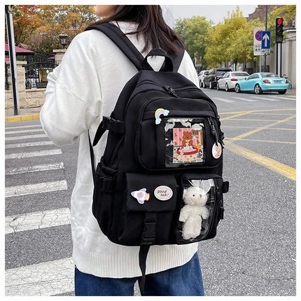 Fashion Girls Backpack New Large Capacity Korean Style Women Backpacks Cute Student School Backpack Versatile Women's Bag