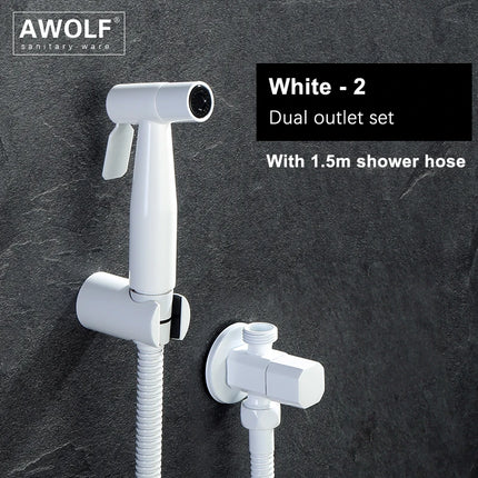 Handheld Toilet Bidet Sprayer Head Brushed Rose Gold Stainless Steel Bathroom Shattaf System Douche Kit AP2354