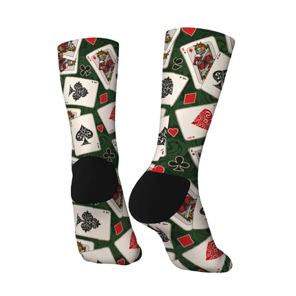 Skull Poker Novelty Men's Socks Retro Style Comfortable Casual Fashion Sports Socks Crazy Party Gift Street Hip-Hop Funny Socks