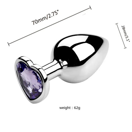 Metal Anal Plug for Women Men Couples Butt Plug Butt Toy Adult Game Masturbator Anal S/M/L Diamond Sex Toy for Adult Products