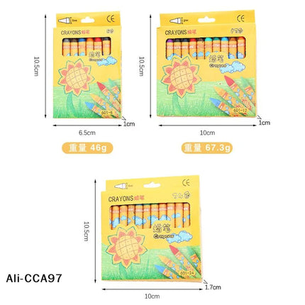 【A】Sunflower 8 /12 /24 Colors Crayons Kids Colored Crayons School Supplies Prizes And Gifts