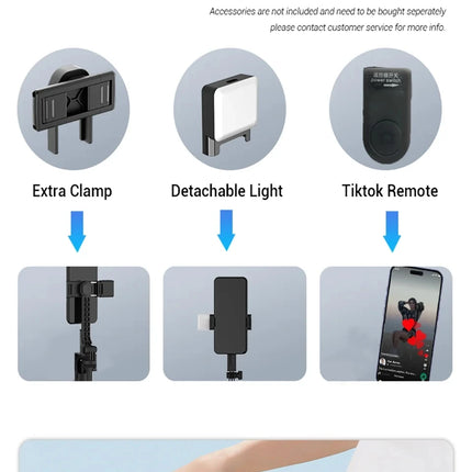 COOL DIER New 1.7M Wireless Selfie Stick Tripod Foldable Stand For Gopro Action Cameras Smartphones Balance Steady Shooting Live