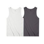 2pcs White Gray / XL