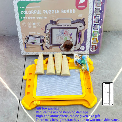 1pc children's color large graffiti board erase magnetic board writing board learning cardboard detachable writer
