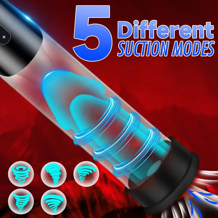 Male Penis Pump Vacuum Electri For Automatic Expander Enhancer Masturbator Penile Trainer Sucking Modes Adult Sex Toys for Men