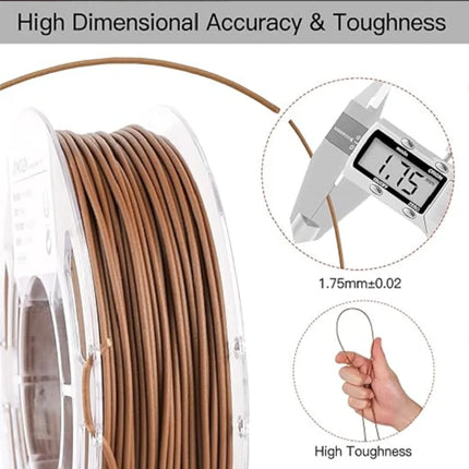Wood Filament PLA 1.75mm 1kg/500g/250g/200g 3D Printer Filament Wood Powder PLA Light Walnut Oak Cherry Black Color High Speed