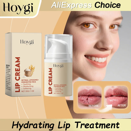 HOYGI Lip Cream Lasting Nourishment Moisturizing Repair Dry Cracked Lip Balm Deep Hydration Soothing Gentle Lips Treatment Serum