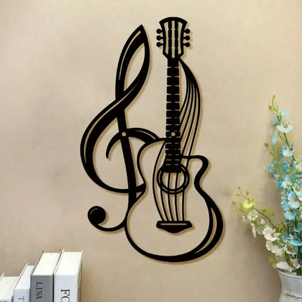 1pc Metal Wall Sign - Musical Note & Violin Pattern. Iron Art Wall Decoration.For Garden,Kitchen, Hotel & Balcony. Home Decor