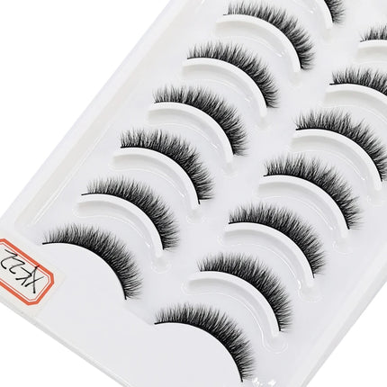 10 Pairs Mink Fake Eyelashes Faux 3D Natural Long False Eyelashes 3d Mink Lashes Soft Fluffy Lashes Extension Makeup Kit Cilios