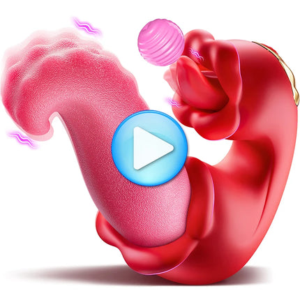 Powerful Clitoral Tongue Licking Vibrator for Women Clit Nipples G-Spot Stimulator Female Vagina Massager Vibrator Adult Sex Toy