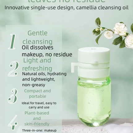 Camellia Cleansing Oil Gentle Makeup Remover Non Greasy Skin Care Light Refreshing Single Use Ampoule Oil Based Clean