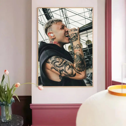Singrer Rapper L-Lazza Poster Modern And Elegant Wall Stickers For Home Decor Living Room Dormitory Wall Art