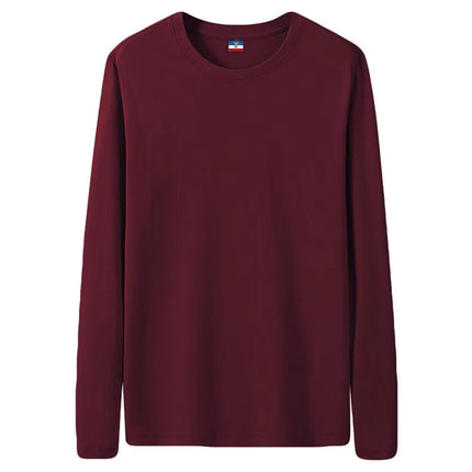 Fast Delivery T-Shirts Men Long Sleeves Tee Tops Male Autumn Plain Cotton T-shirts Plus Size 4XL 5XL Undershirts Man Clothing