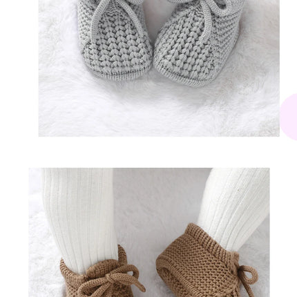 Baby Shoes Knitted Newborn Bed Footwear 0-18M Warm Clothing Accessories Infant Boys Girls First Boots Fashion Solid Toddler Kid