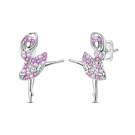2025 New 925 Sterling Silver Earrings Simple Bow Strawberry Butterfly Hoop Stud Earrings for Wedding Party Women Jewelry Girls