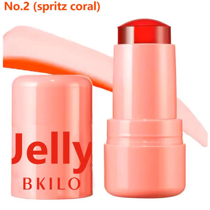 4 Colors Jelly Blush Stick Lip Balm Eyeshadow 3-in-1 Multi-Use Matte Blush Moisturize Brighten Lip Gloss Multi-Use Blush Makeup