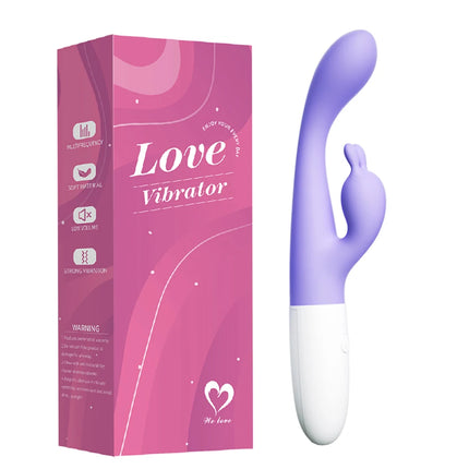 Rabbit Vibrator Dildo G Spot Clitoris Stimulator Nipple Vagina Massager Female Masturbator Erotic Orgasm Sex Toys For Women