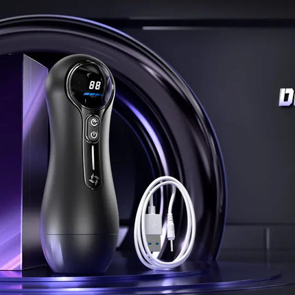 Male Masturbator Penis Pump Adult Sex Toys for 18 Men with 4 Sucking 9 Vibration Modes LED Display Pocket Pussy Realistic Vagina